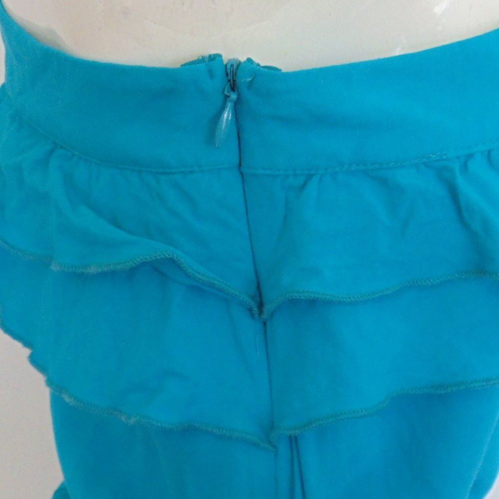 2B BEBE Romper, S, Ruffle One shoulder, Short, Blue, Pockets - Picture 7 of 14